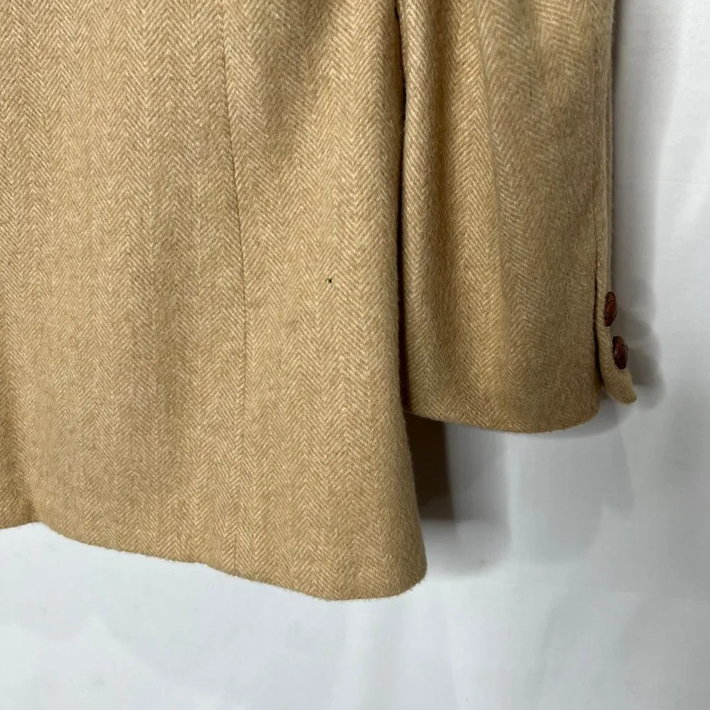 JOS A BANK Men’s Blazer sz 42R Jacket 100% CASHMERE Camel Brown Sport Coat Class